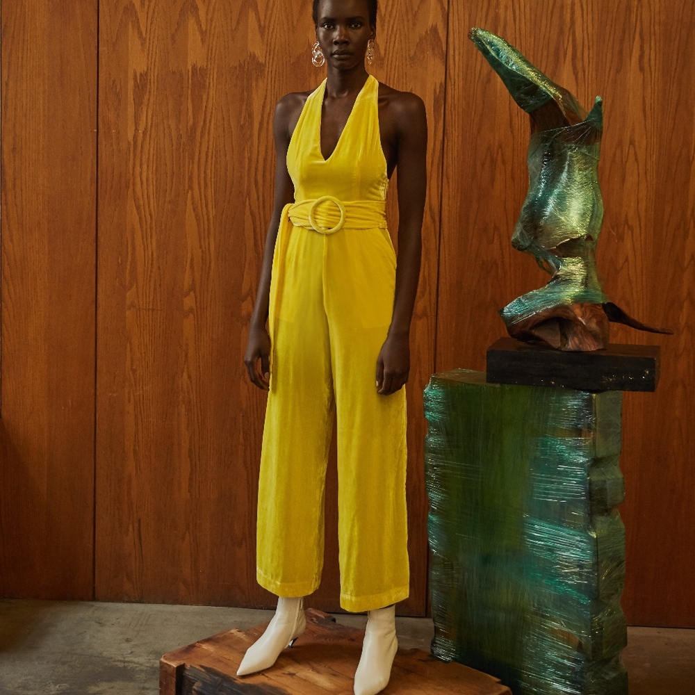 Style Mafia Oli Jumpsuit Yellow Velvet